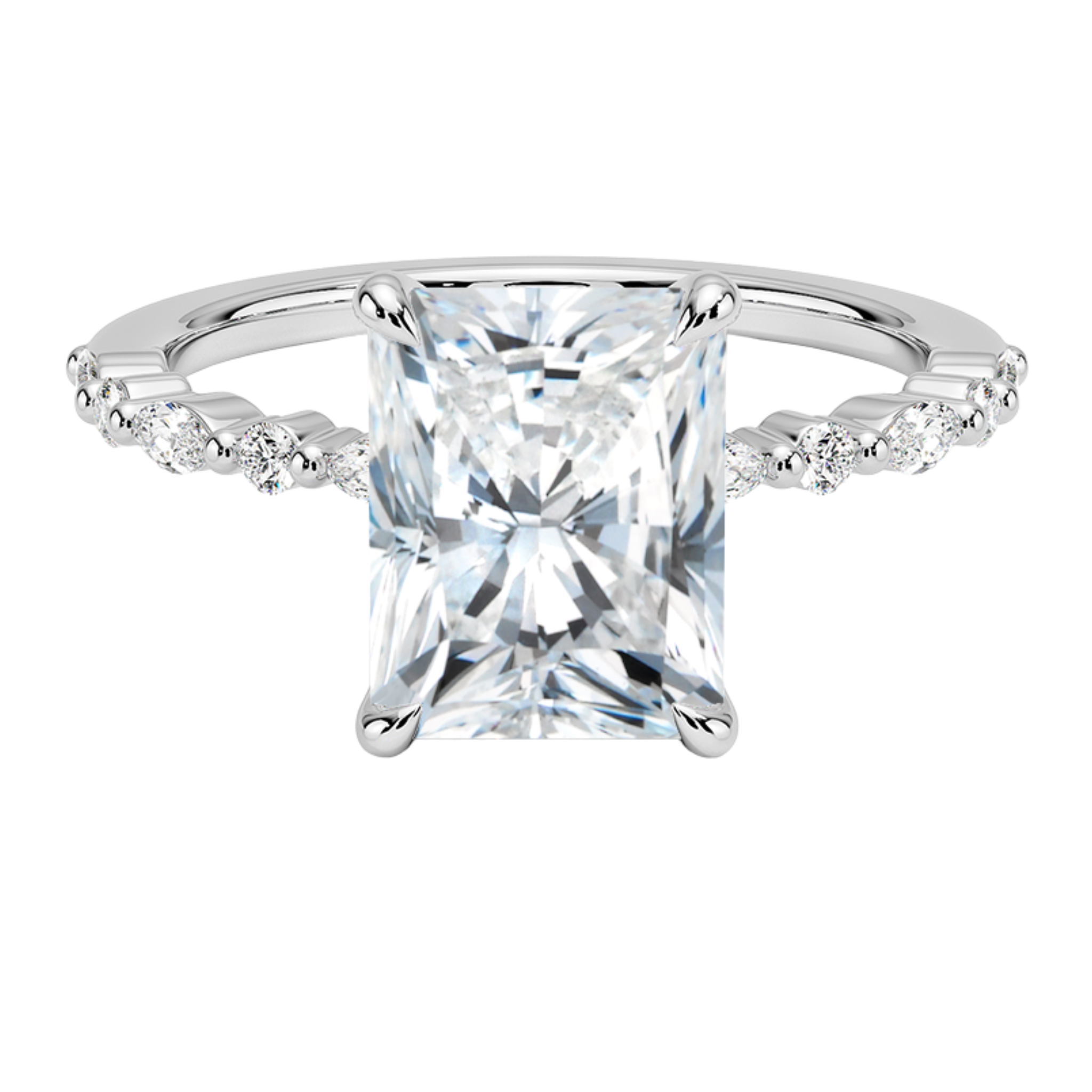 ラディアントカットダイヤモンド／ラボグロウンダイヤモンドリング