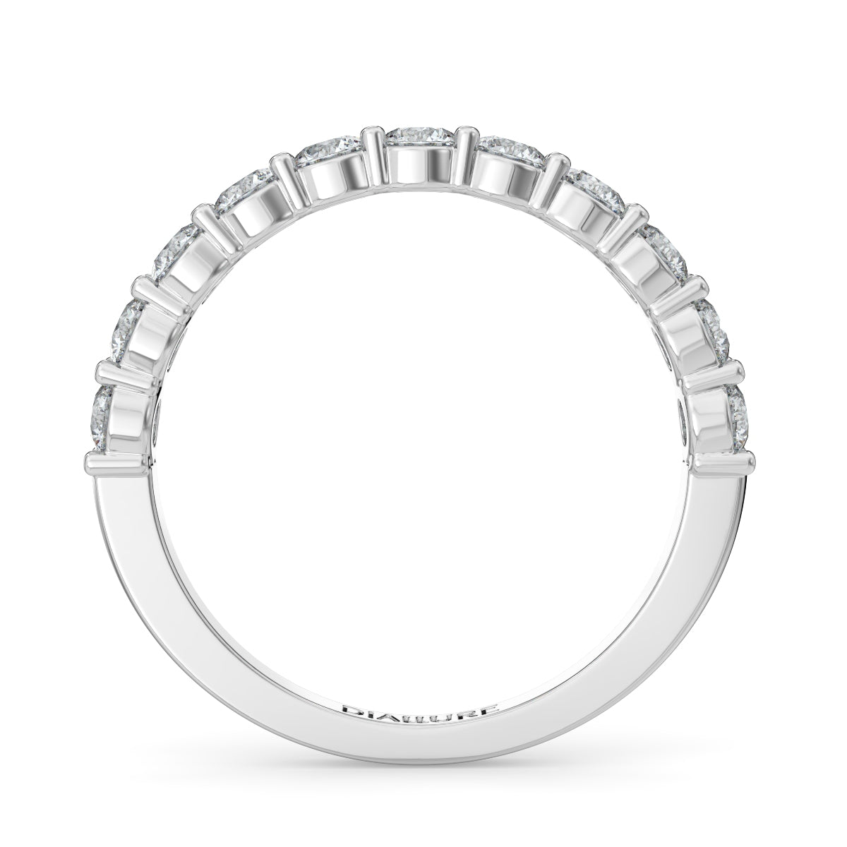 Emma ハーフエタニティリング 0.5ct /1.0 ct/2.0 ct ダイヤモンド/ラボグロウンダイヤモンド 縦画像