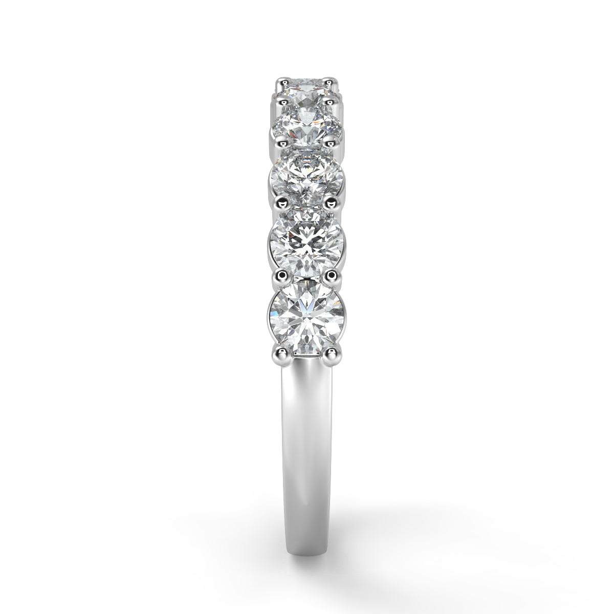 Emma ハーフエタニティリング 0.5ct /1.0 ct/2.0 ct ダイヤモンド/ラボグロウンダイヤモンド 縦真横からの画像