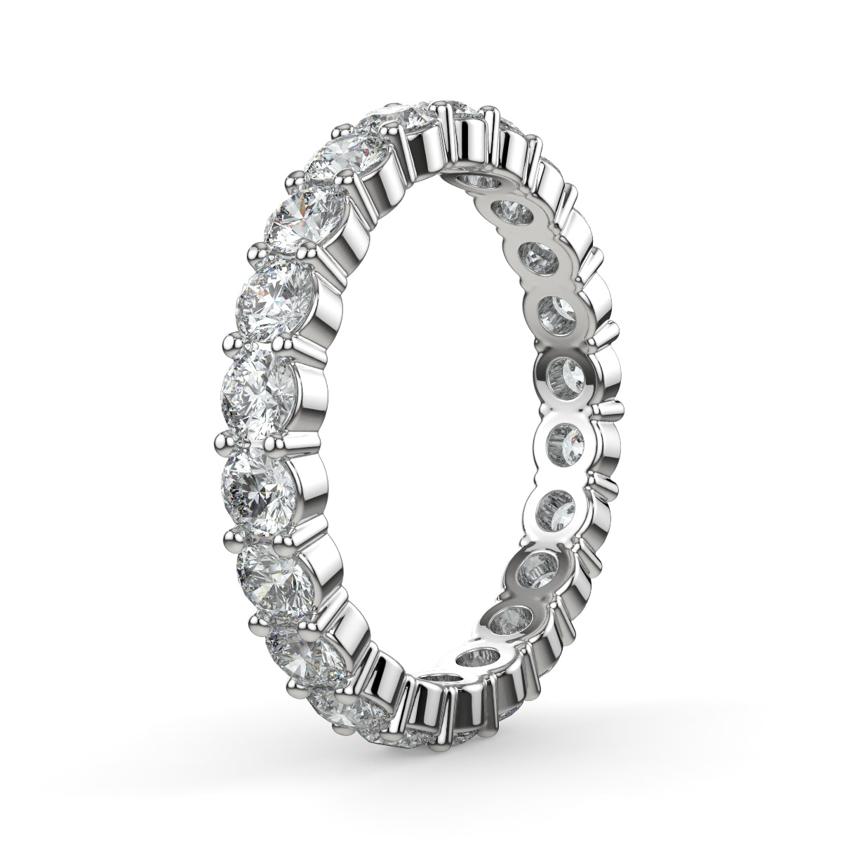 Emma フルエタニティリング 1.0ct /2.0ct /3.0ct ダイヤモンド/ラボグロウンダイヤモンド 縦斜めからの画像