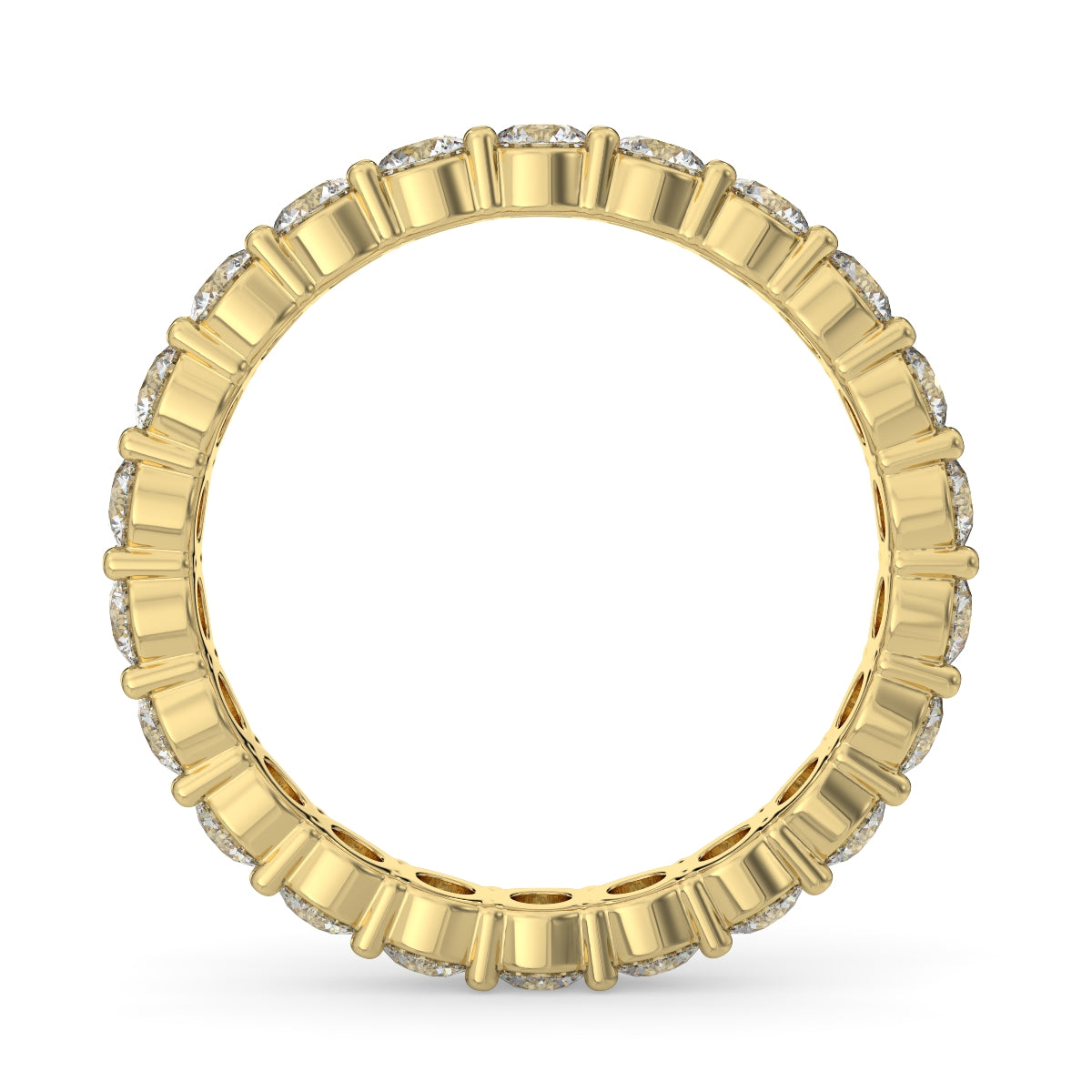 Emma フルエタニティリング 1.0ct /2.0ct /3.0ct ダイヤモンド/ラボグロウンダイヤモンド イエローゴールド 縦画像