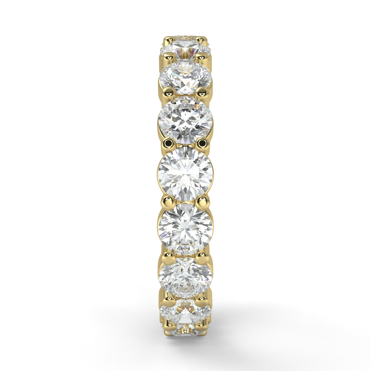 Emma フルエタニティリング 1.0ct /2.0ct /3.0ct ダイヤモンド/ラボグロウンダイヤモンド イエローゴールド 縦真横からの画像
