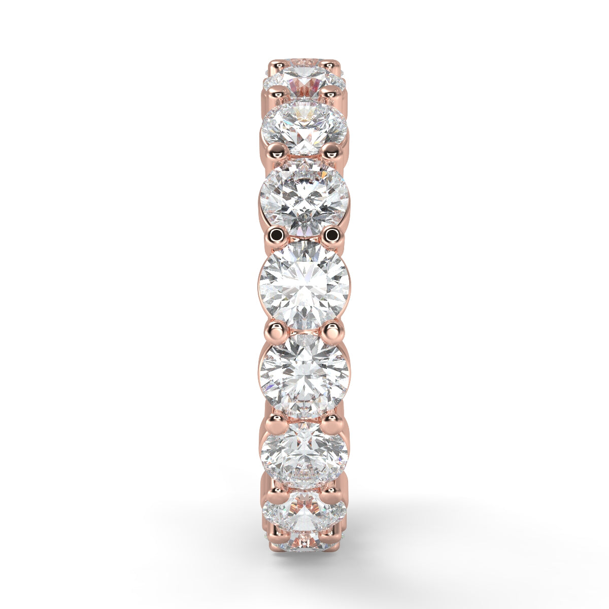 Emma フルエタニティリング 1.0ct /2.0ct /3.0ct ダイヤモンド/ラボグロウンダイヤモンド ピンクゴールド 縦真横からの画像