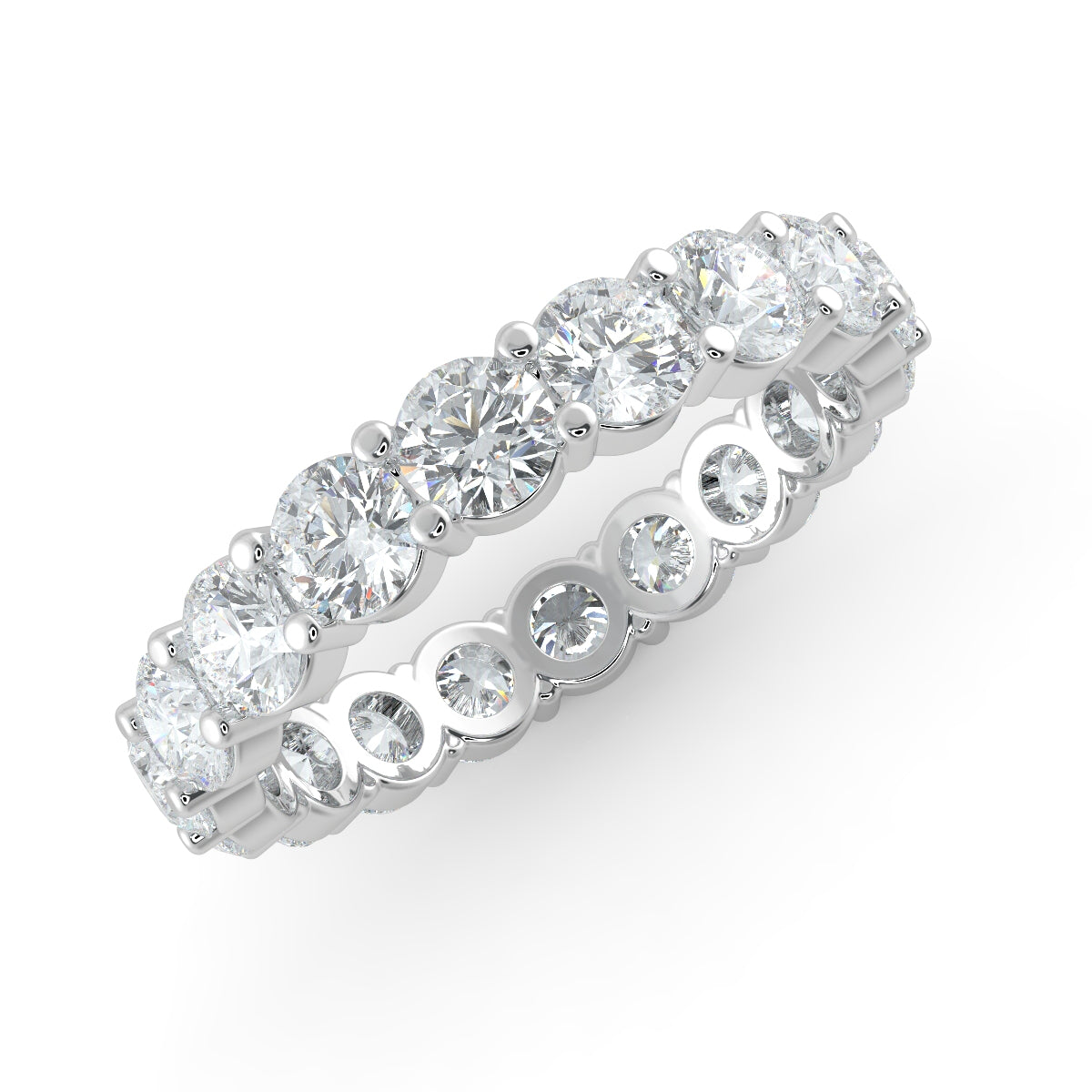 Emma フルエタニティリング 1.0ct /2.0ct /3.0ct ダイヤモンド/ラボグロウンダイヤモンド 横斜めからの画像