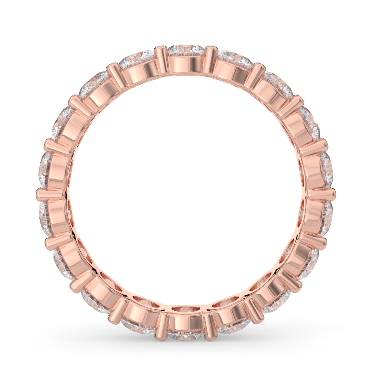 Emma フルエタニティリング 1.0ct /2.0ct /3.0ct ダイヤモンド/ラボグロウンダイヤモンド ピンクゴールド 縦画像