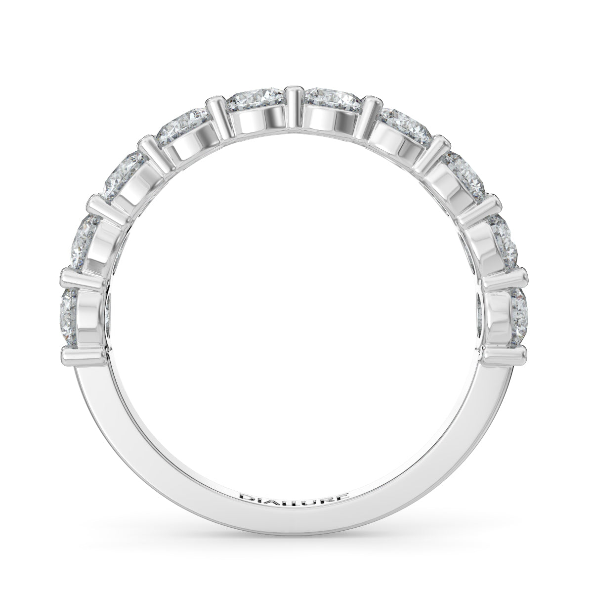 Emma ハーフエタニティリング 0.5ct /1.0 ct/2.0 ct ダイヤモンド/ラボグロウンダイヤモンド 縦画像
