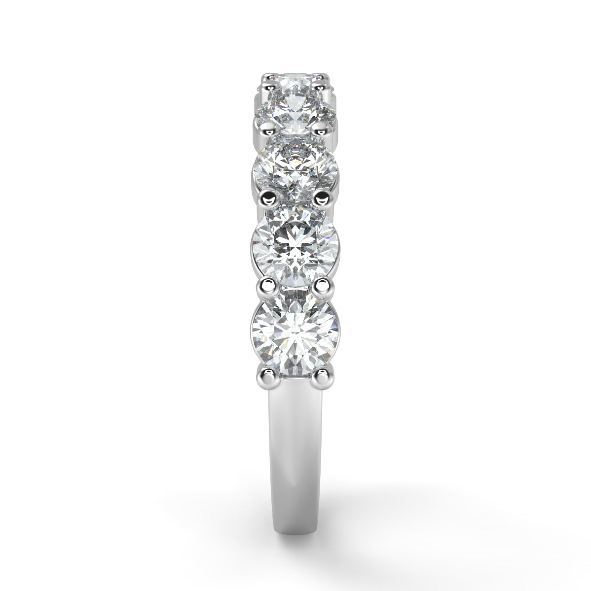 Emma ハーフエタニティリング 0.5ct /1.0 ct/2.0 ct ダイヤモンド/ラボグロウンダイヤモンド 縦真横からの画像