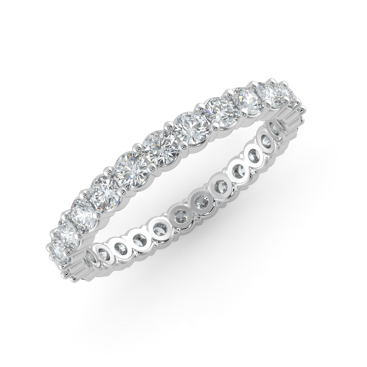 Emma フルエタニティリング 1.0ct /2.0ct /3.0ct ダイヤモンド/ラボグロウンダイヤモンド 横斜めからの画像