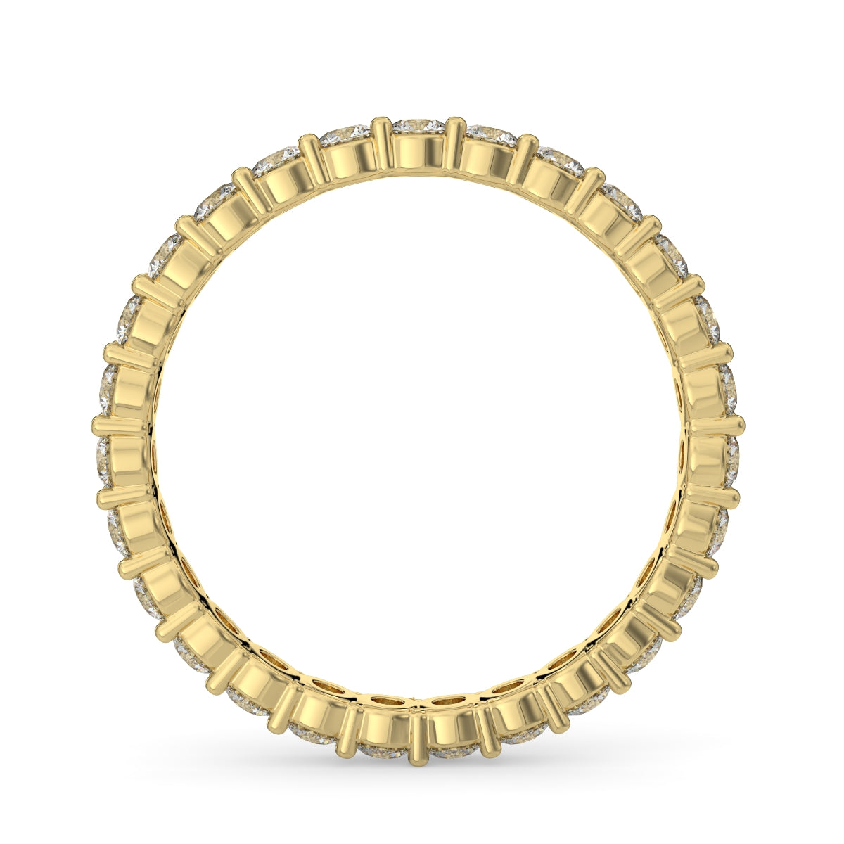 Emma フルエタニティリング 1.0ct /2.0ct /3.0ct ダイヤモンド/ラボグロウンダイヤモンド イエローゴールド 縦画像