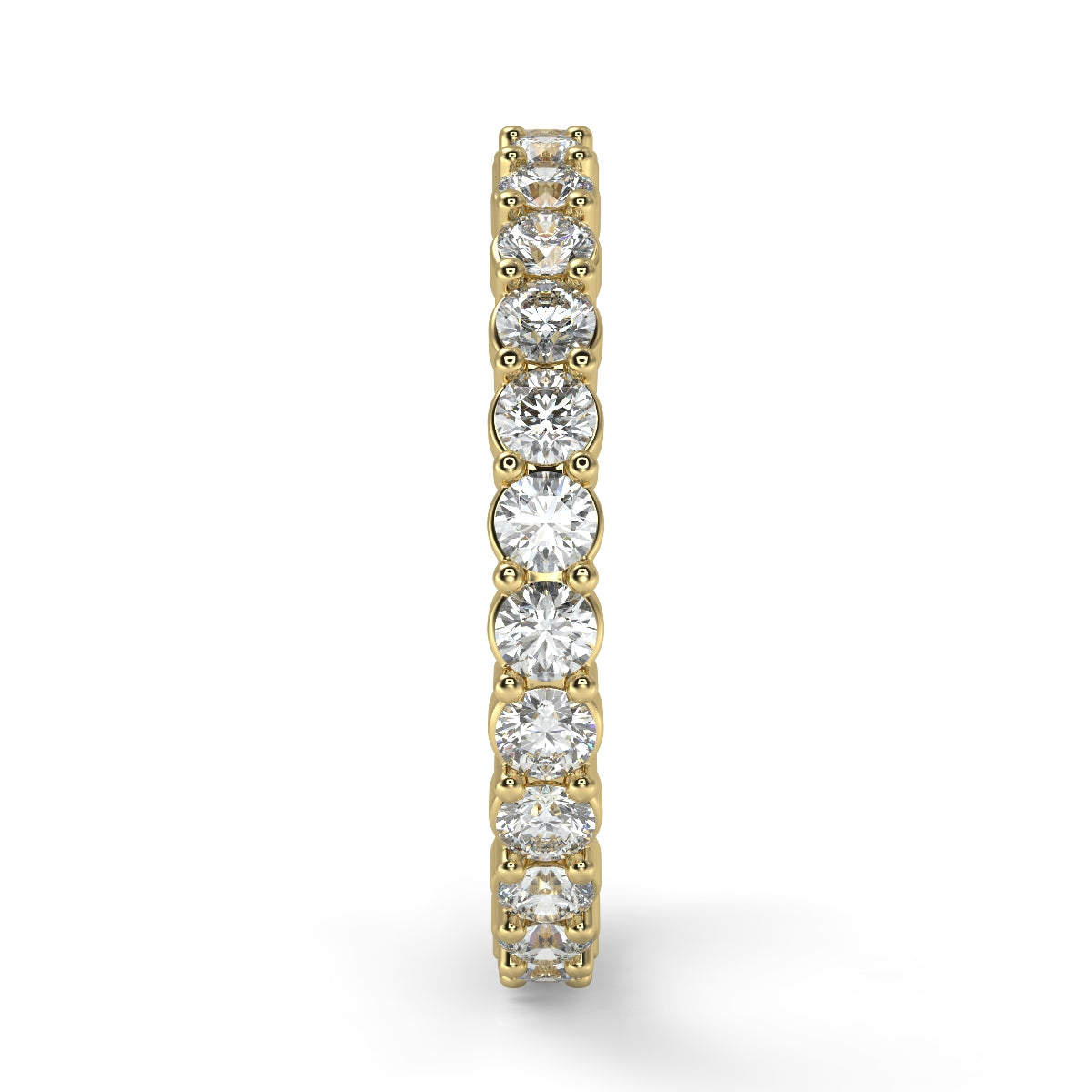 Emma フルエタニティリング 1.0ct /2.0ct /3.0ct ダイヤモンド/ラボグロウンダイヤモンド イエローゴールド 縦真横からの画像