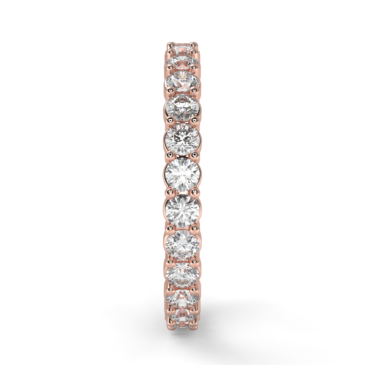 Emma フルエタニティリング 1.0ct /2.0ct /3.0ct ダイヤモンド/ラボグロウンダイヤモンド ピンクゴールド 縦真横画像