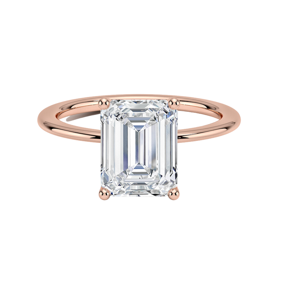 Eva エメラルドカットソリティアリング | ラボグロウンダイヤモンド