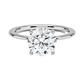 Eva solitaire ring with round brilliant cut diamonds