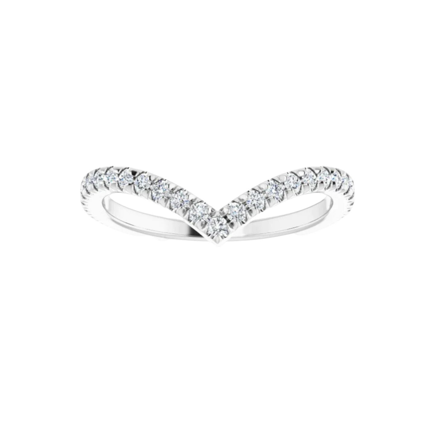 Claire Half Eternity Ring V Shape 0.5 carat 