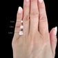 玛丽秘密石光环戒指垫形切割钻石