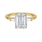 Kate Emerald Tapered Baguette Sidestone Ring