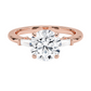Kate Round Brilliant Tapered Baguette Sidestone Ring