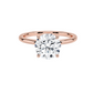 Kelly solitaire ring with round brilliant cut diamonds