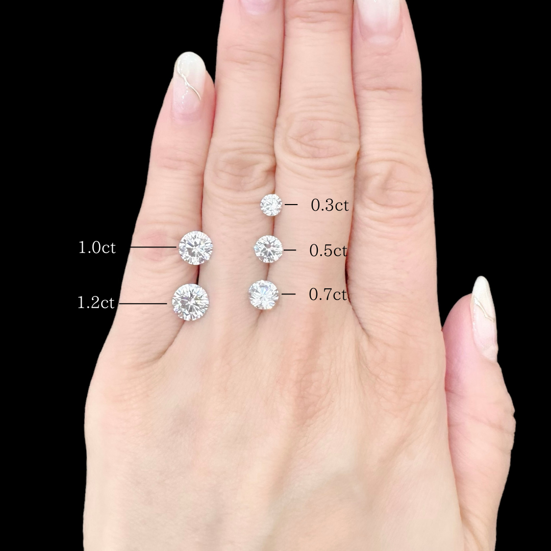 Eva 单石戒指镶有圆形明亮式切割钻石