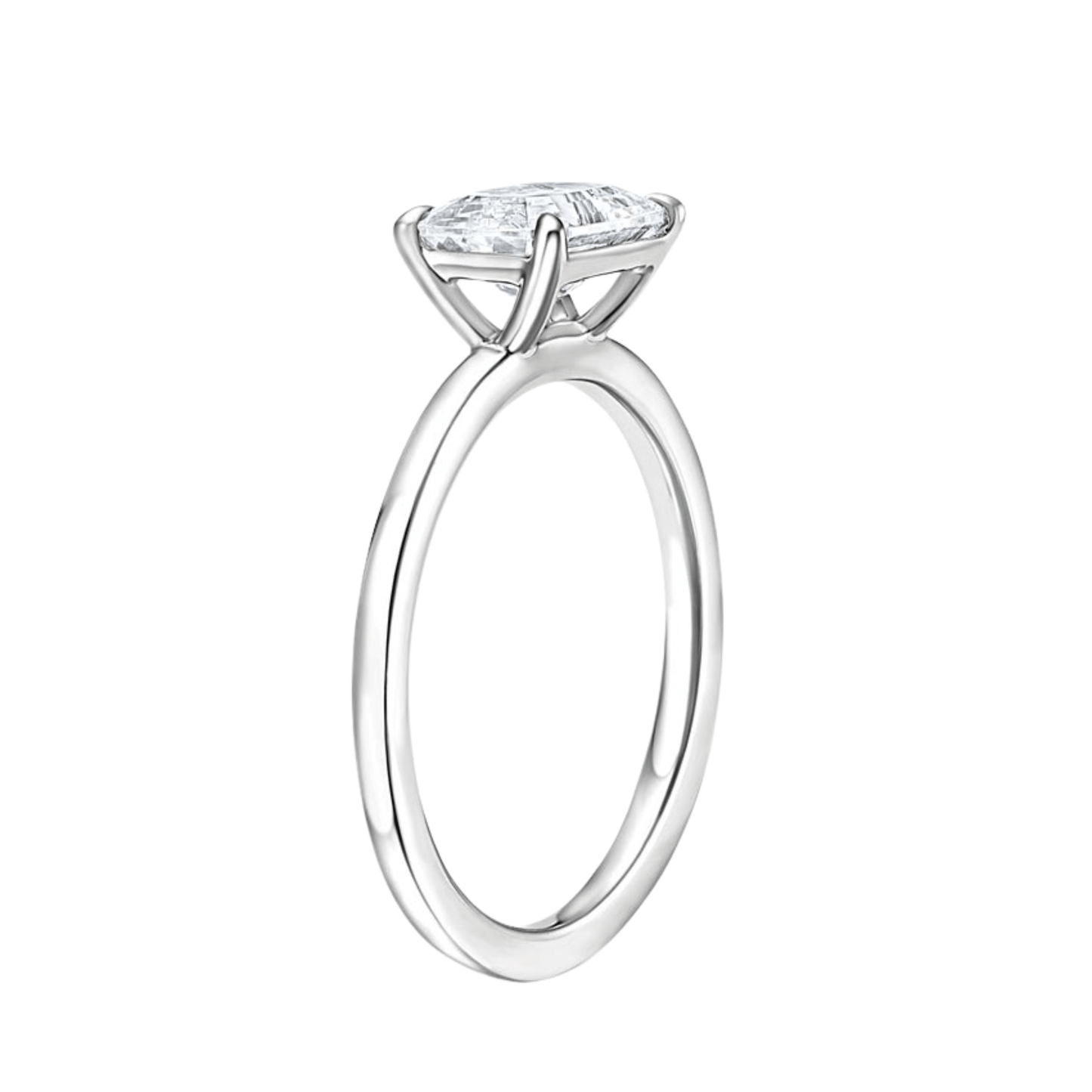 SamanthaマーキスカットEASTWESTセッティングリング | ラボグロウンダイヤモンド/ダイヤモンド 婚約指輪 縦斜めからの画像