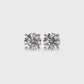 Helena solitaire earrings round brilliant cut diamonds total 0.2 carats/0.4 carats/0.6 carats/1.0 carats 