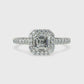 Marie Secret Stone Halo Ring Asscher Cut Diamond 