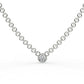 Jennie Bezel Necklace Round Brilliant Cut Diamond 0.1 Carat