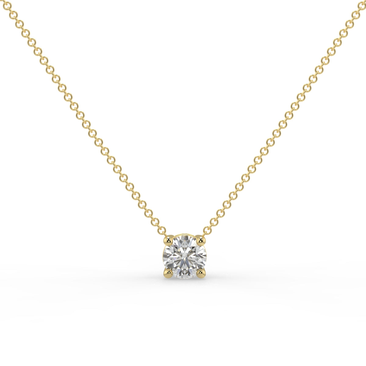 Embrace 0.12ct Solitaire Diamond Necklace in 18K Gold – AITCHES