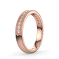 Natalie Milgrain Half Eternity Ring Round Brilliant Cut Diamond 0.24 carat 