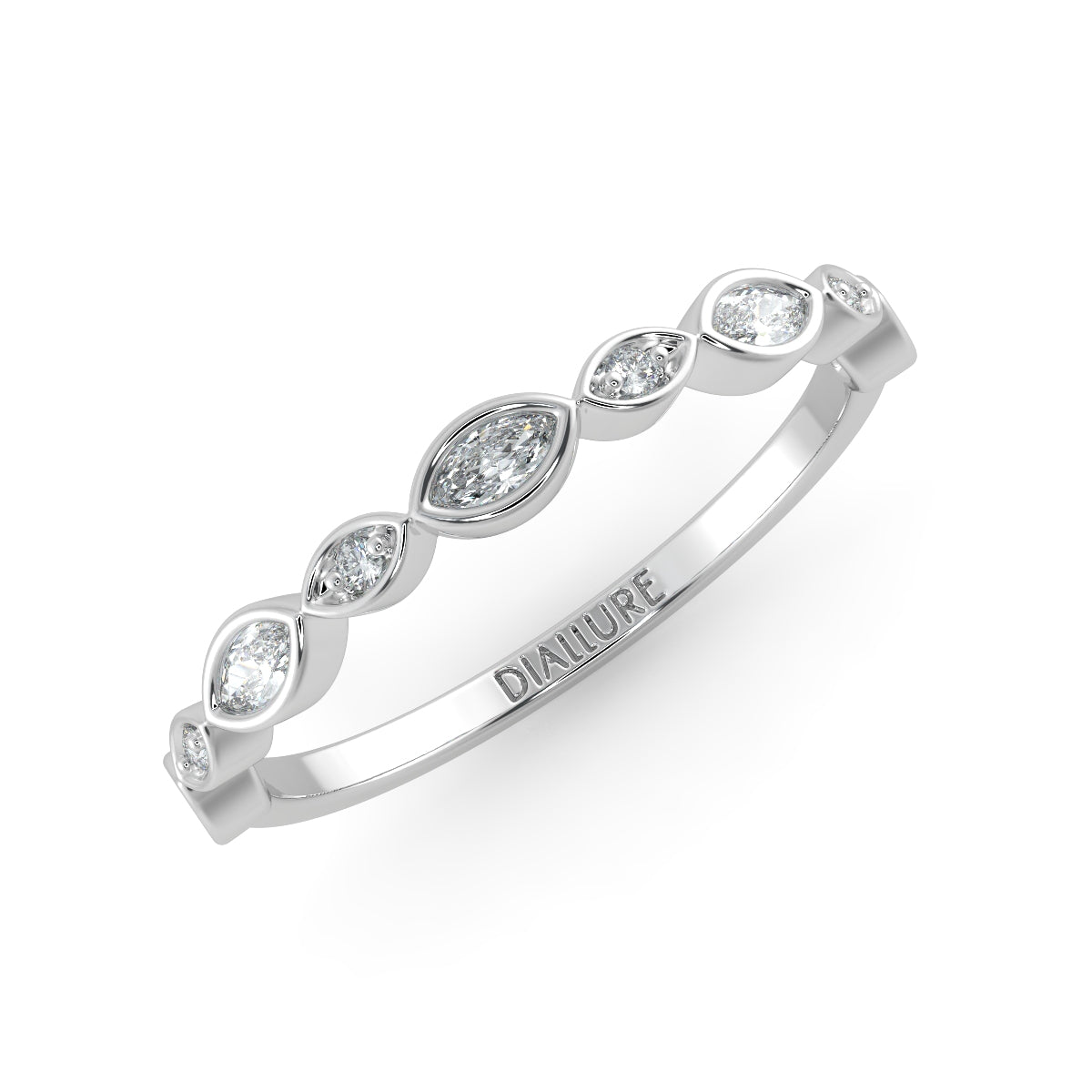 Ines Anniversary Ring Marquise Cut Diamond 0.17 carat 