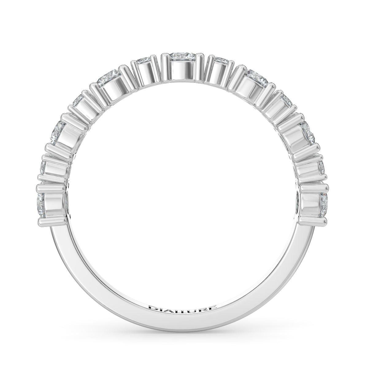 Jessica Half Eternity Ring Round Brilliant Cut Diamond 0.56 carat 