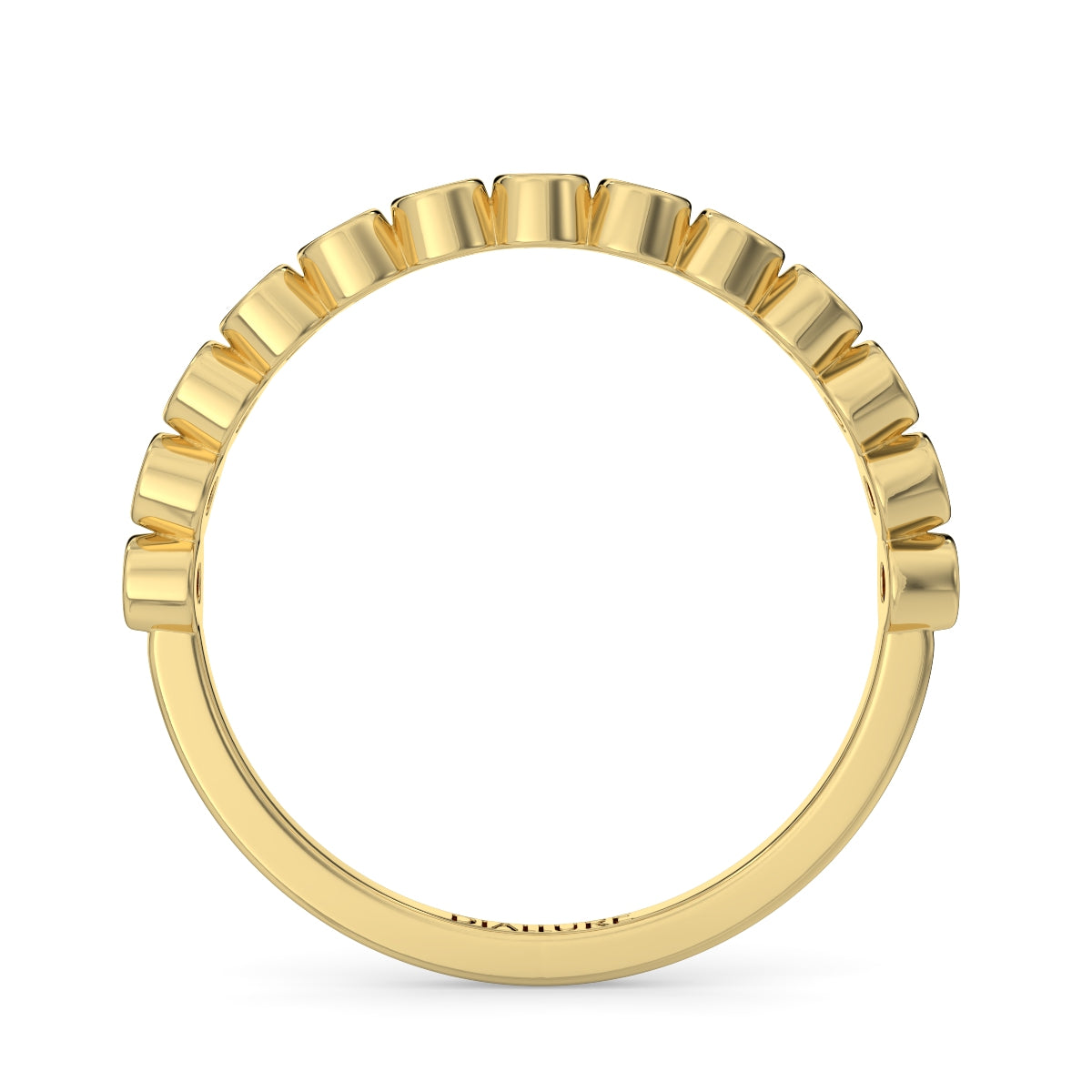 Mila bezel ring round brilliant cut diamond 0.18 carat 