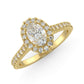 Marie Secret Stone Halo Ring Oval Cut Diamond