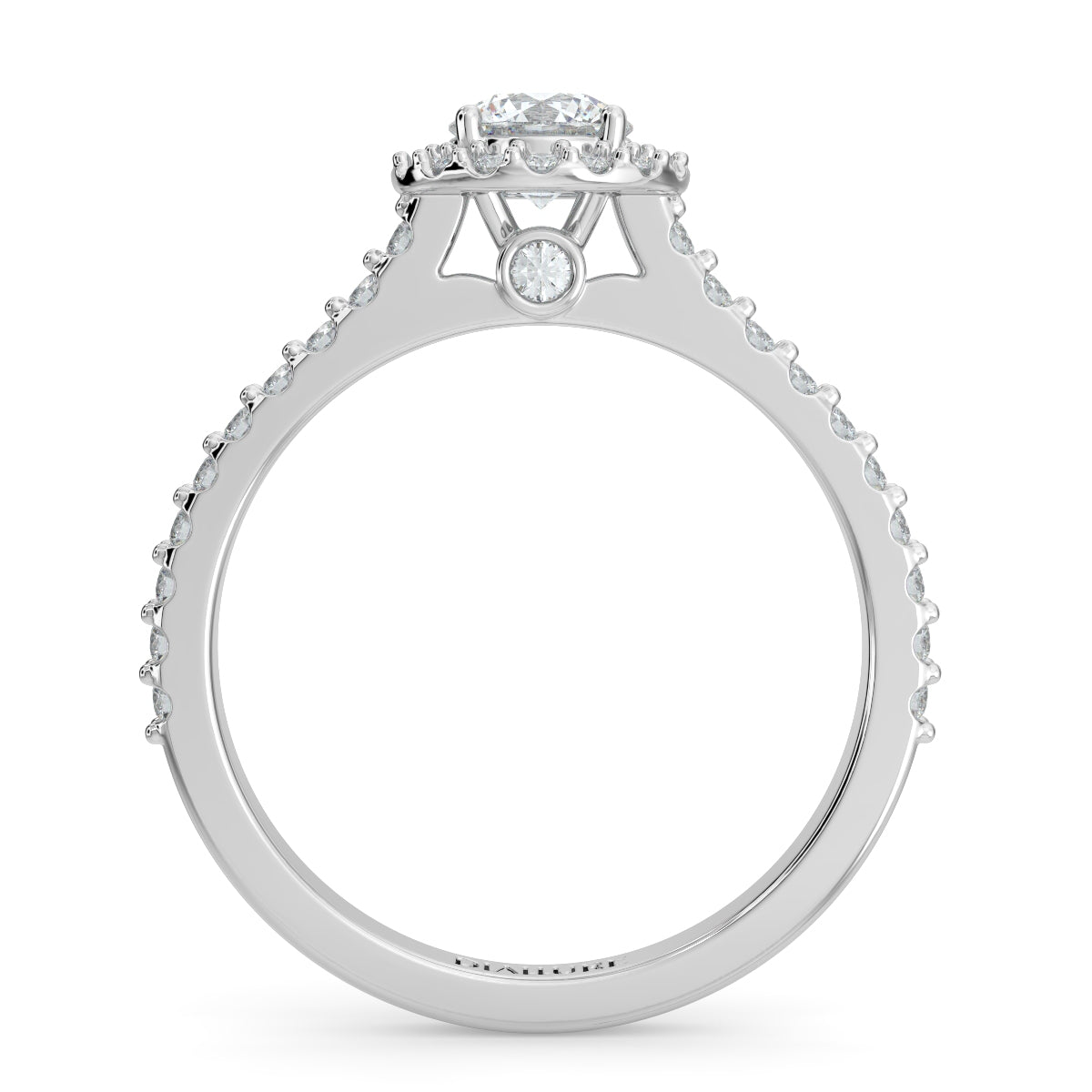 Marie Secret Stone Halo Ring Round Brilliant Cut Diamond