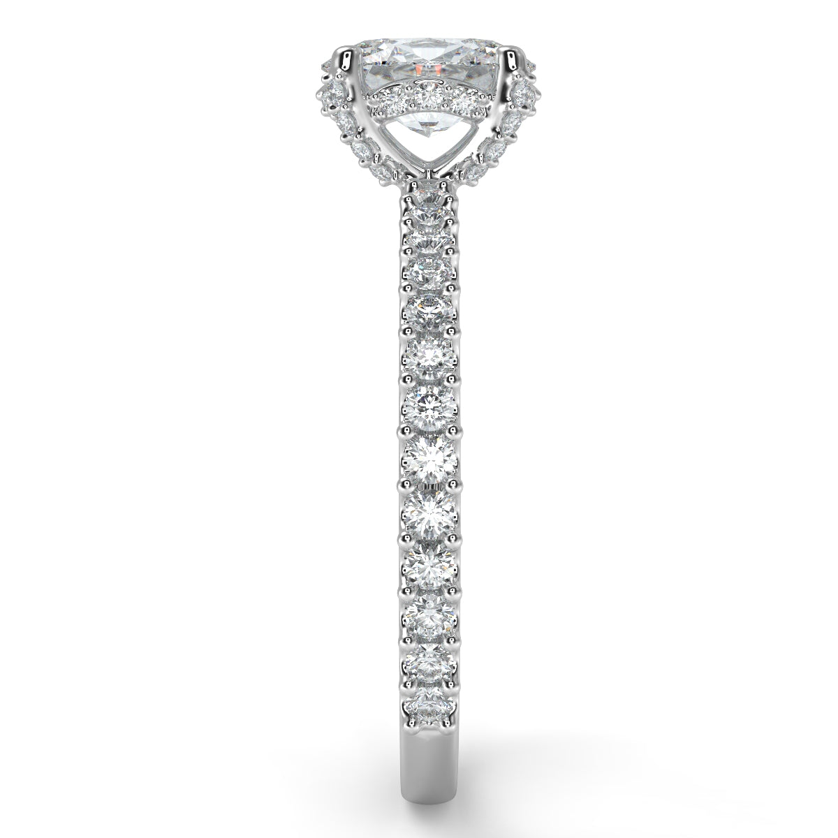 Diana paved oval-cut diamonds 